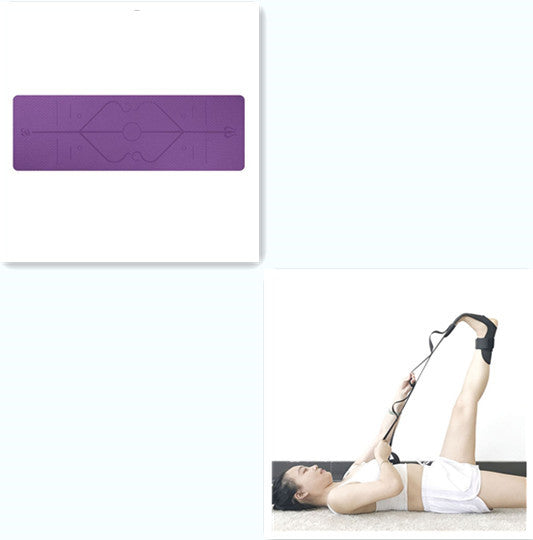 Antislip TPE Yoga Mat Position Line Beginner