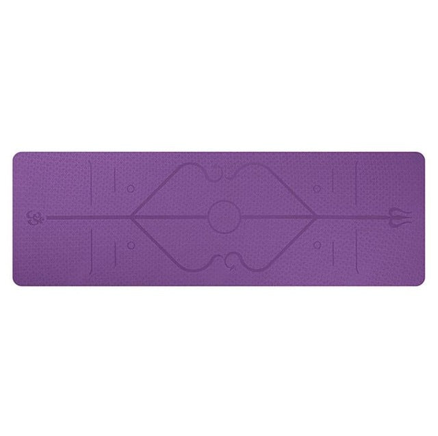 Antislip TPE Yoga Mat Position Line Beginner