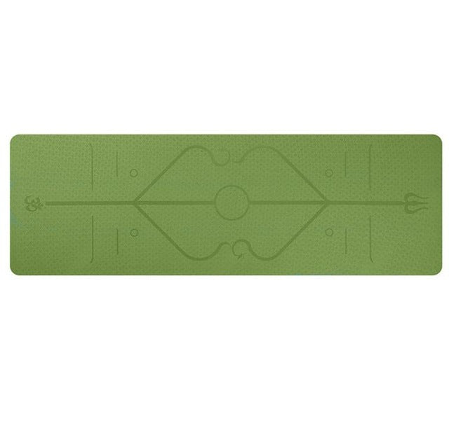 Antislip TPE Yoga Mat Position Line Beginner